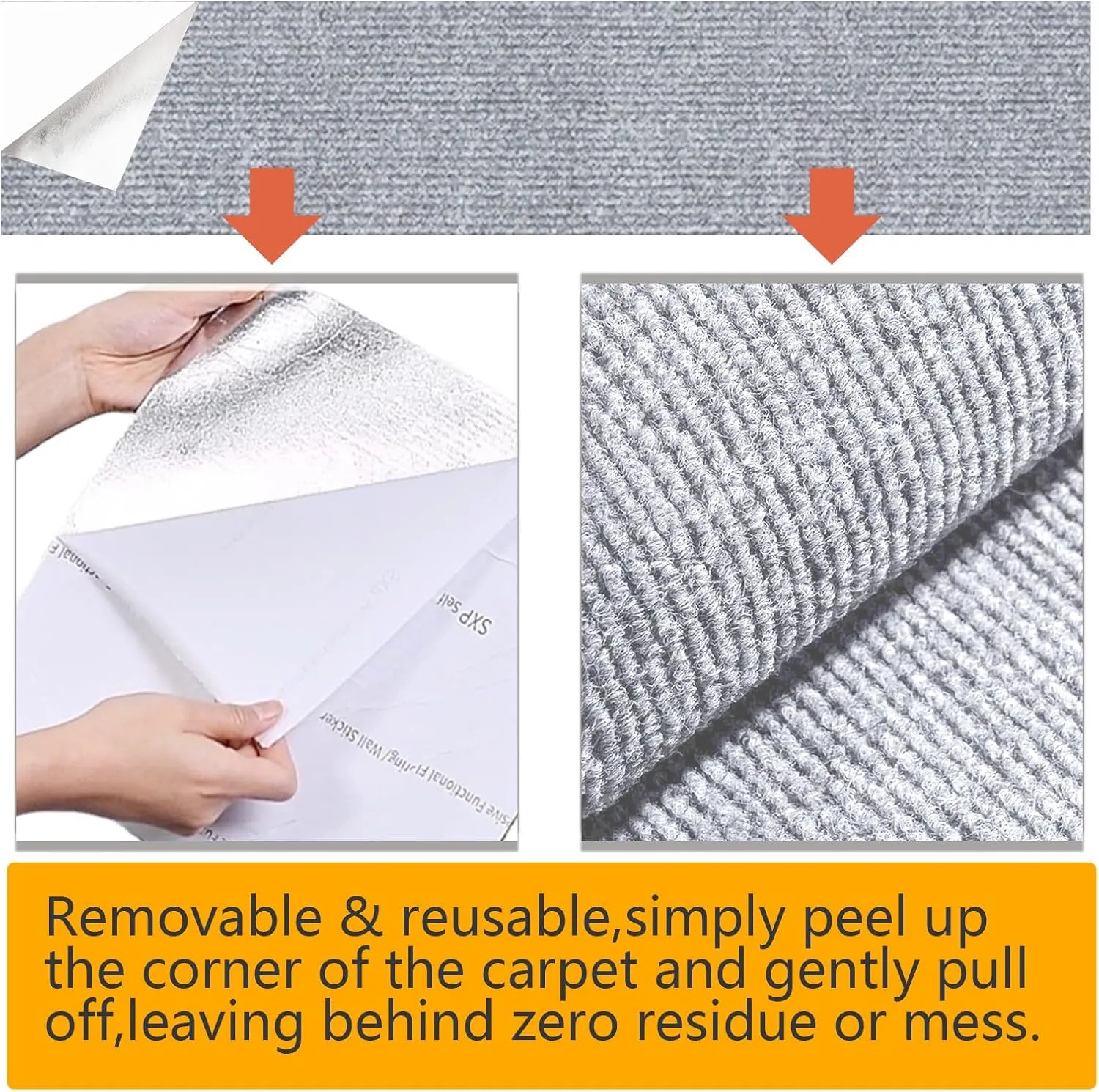 120"x15.8" cat Scratch Furniture Protector Keep Couch Sofa Protection Anti Claws Corner Wall Scratcher Post sisal Scratching mat Carpet pad Cover Fabric Tree Guards remnants (Light Grey)