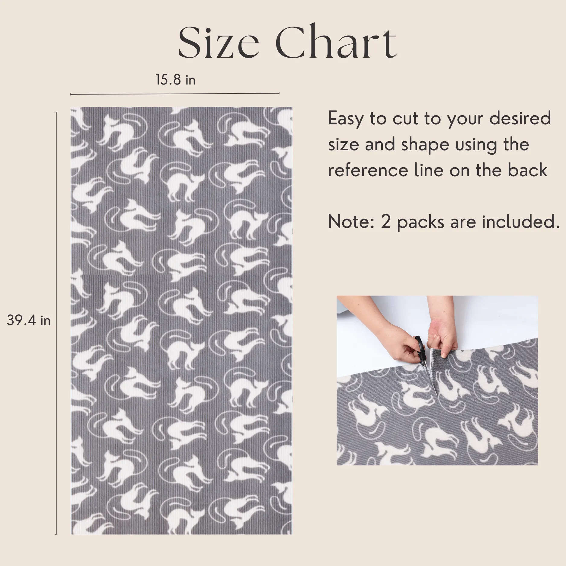 2pk Trimmable DIY Cat Scratching Mat
