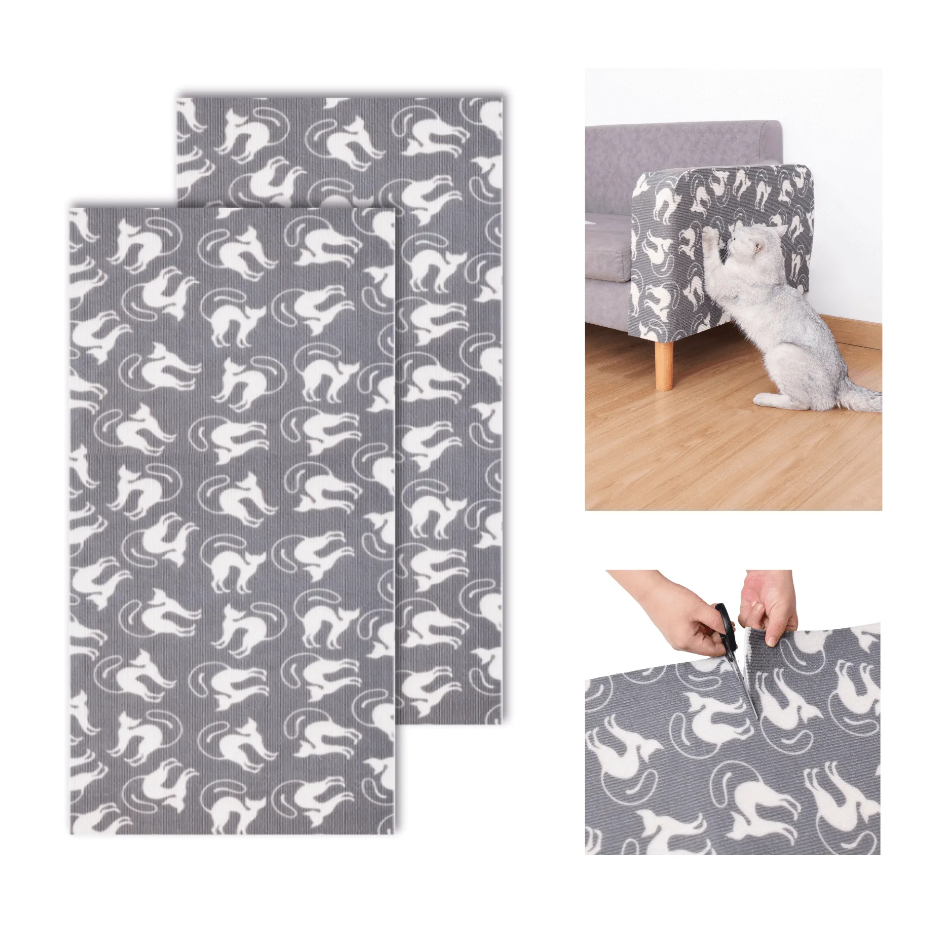 2pk Trimmable DIY Cat Scratching Mat