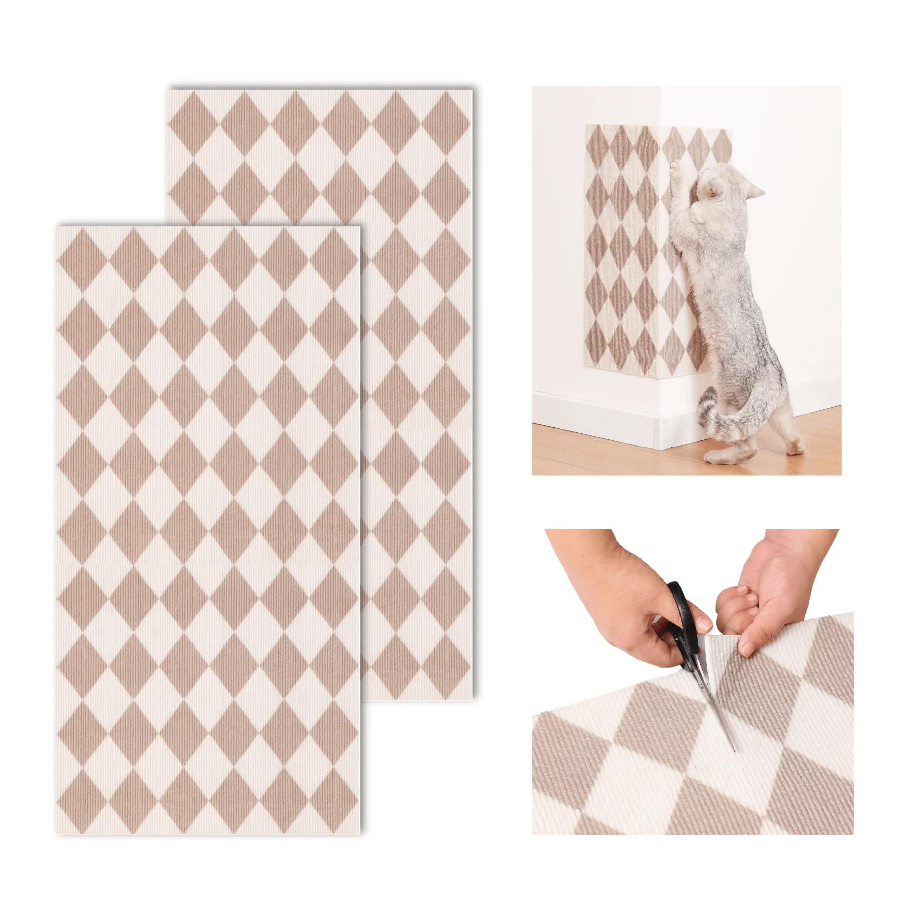 2pk Trimmable DIY Cat Scratching Mat