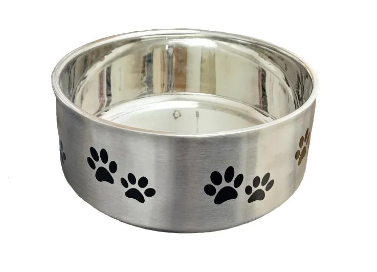 Advance Pet Products - 2 Qt. Double Wall Stainless Steel Heavy Feeding Bowl