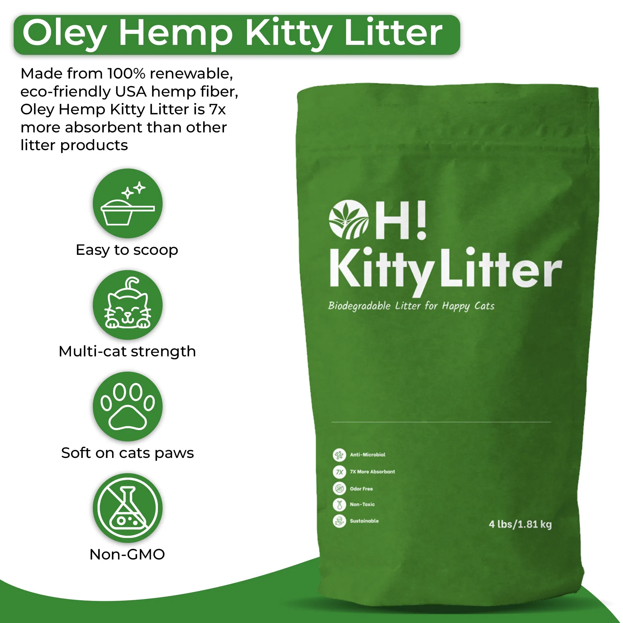 All-Natural Cat Litter, Lightweight and Clumping