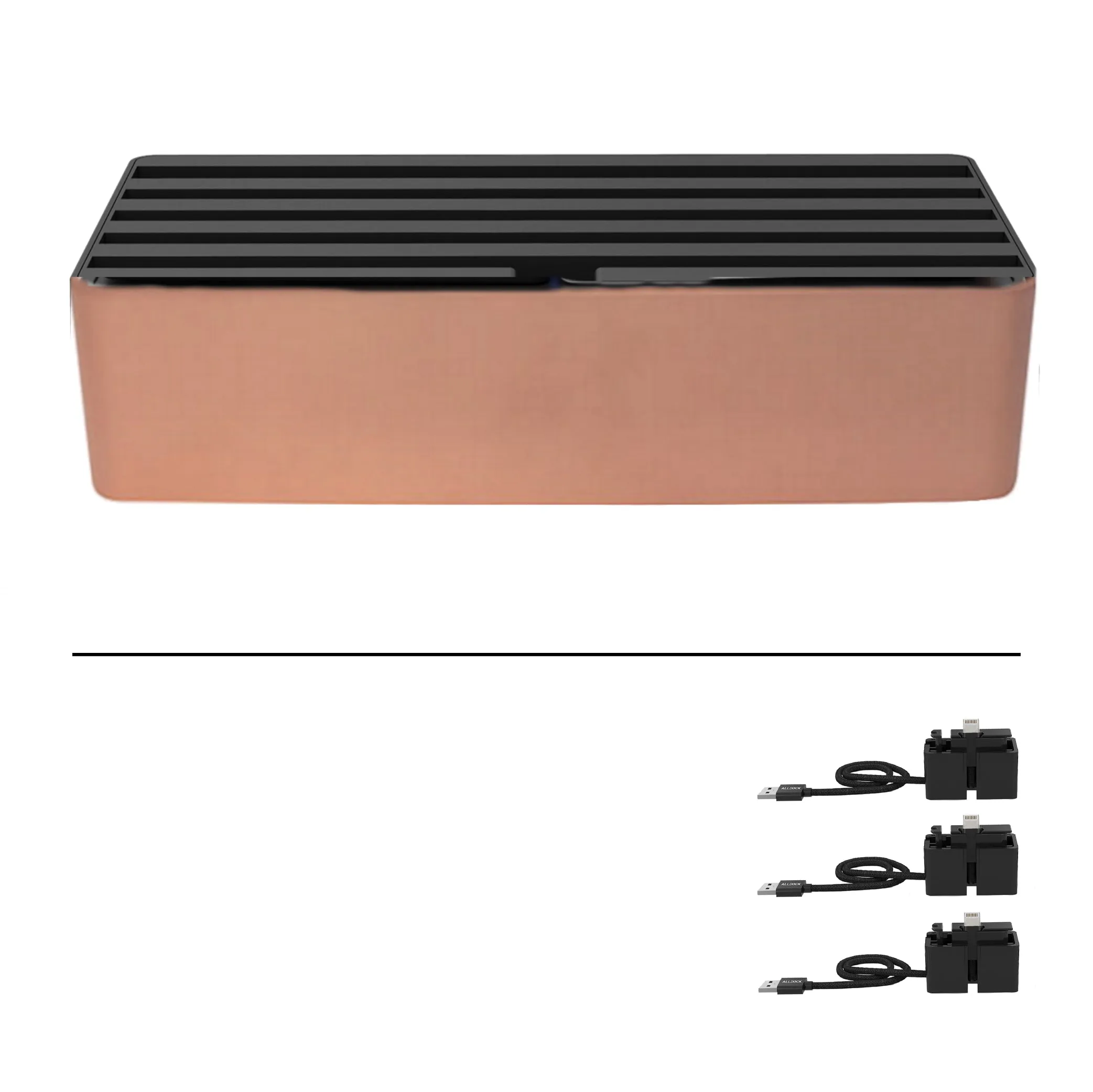 ALLDOCK Classic FAMILY Alu Rose Gold & Black Package