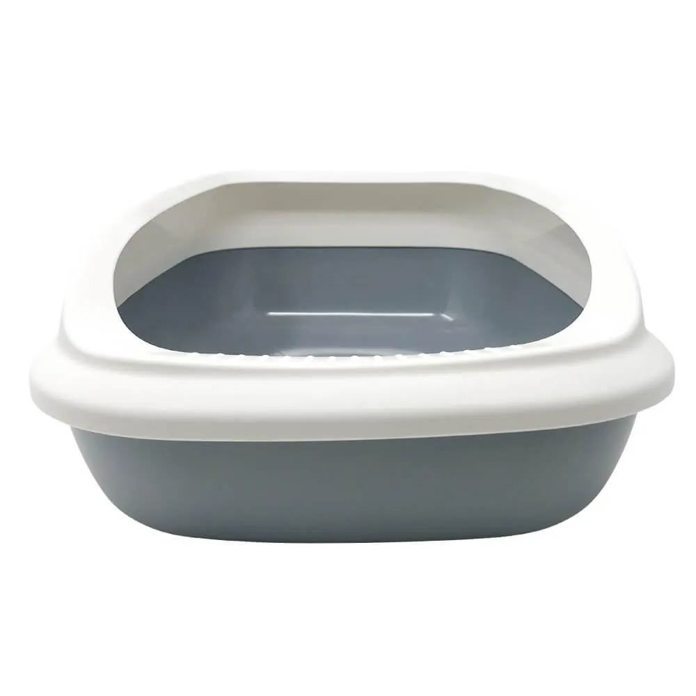 AllPetSolutions Grey Cat Litter Tray with Rim S / L