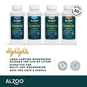 ALZOO Litter Box Deodorizer for Cats - Fresh Lavender 26oz.