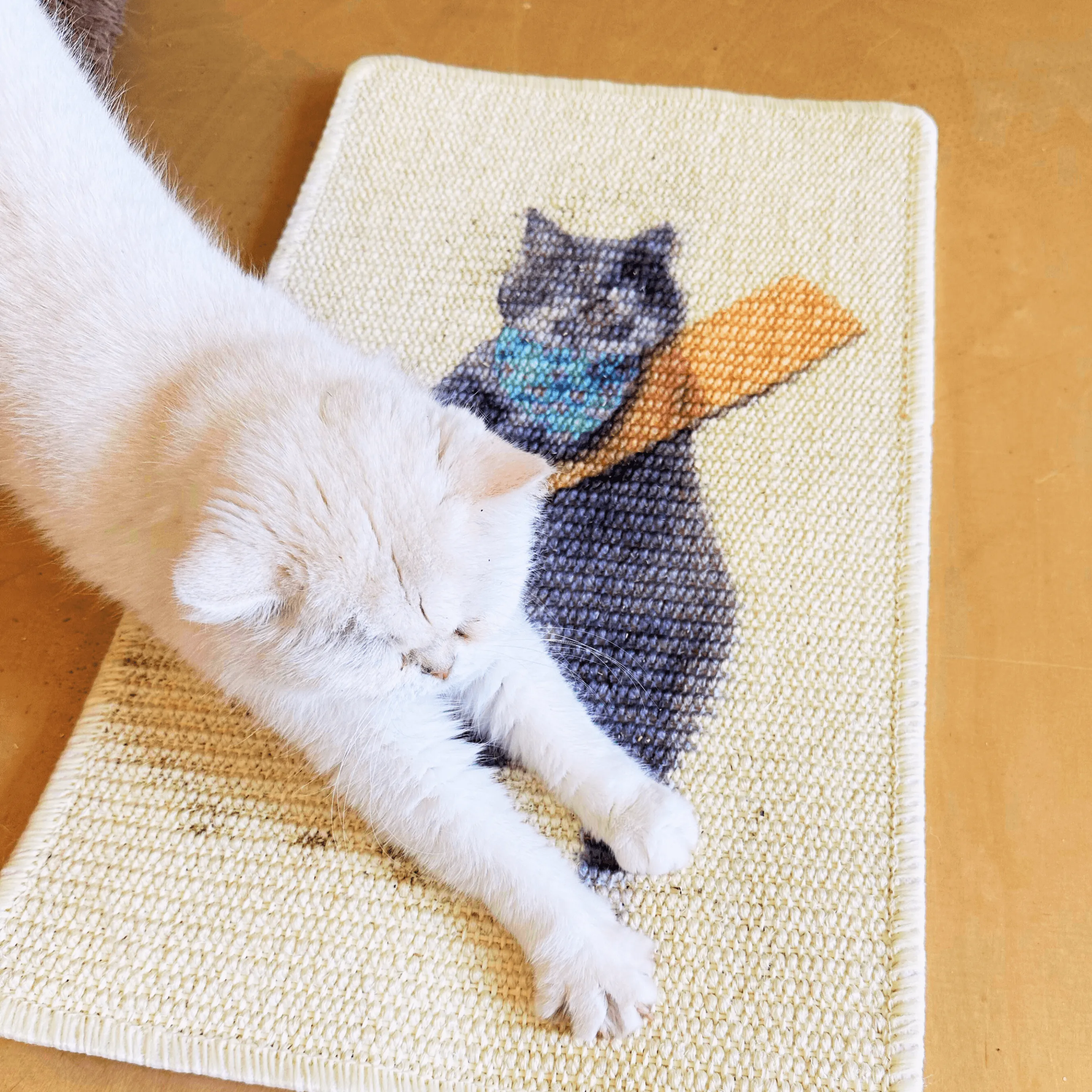 Art-Inspired Natural Sisal Scratching Mat