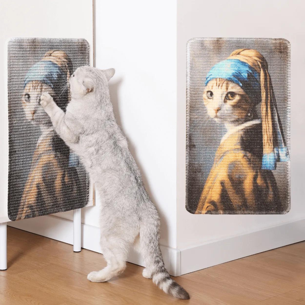 Art-Inspired Natural Sisal Scratching Mat