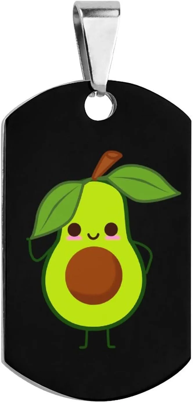 Avocado Fruit Stainless Steel Pet ID Tags Personalized Dog and Cat Tags Cute Collar Tags Dog Tags