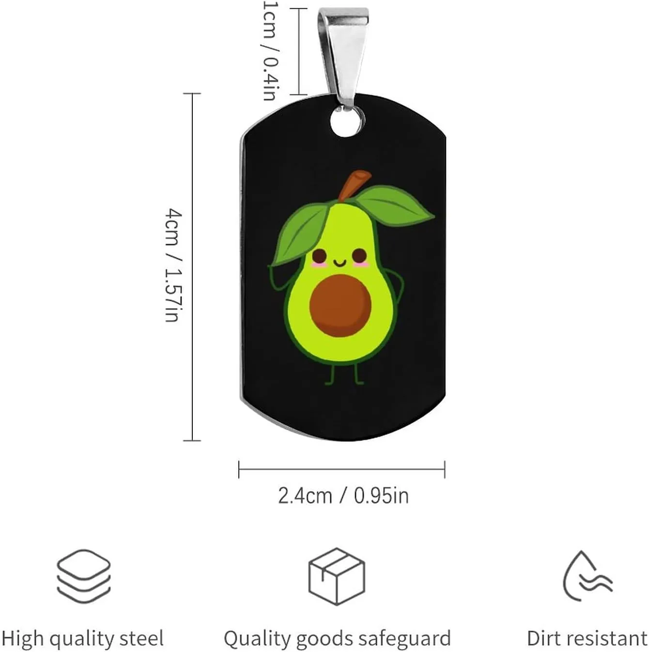 Avocado Fruit Stainless Steel Pet ID Tags Personalized Dog and Cat Tags Cute Collar Tags Dog Tags