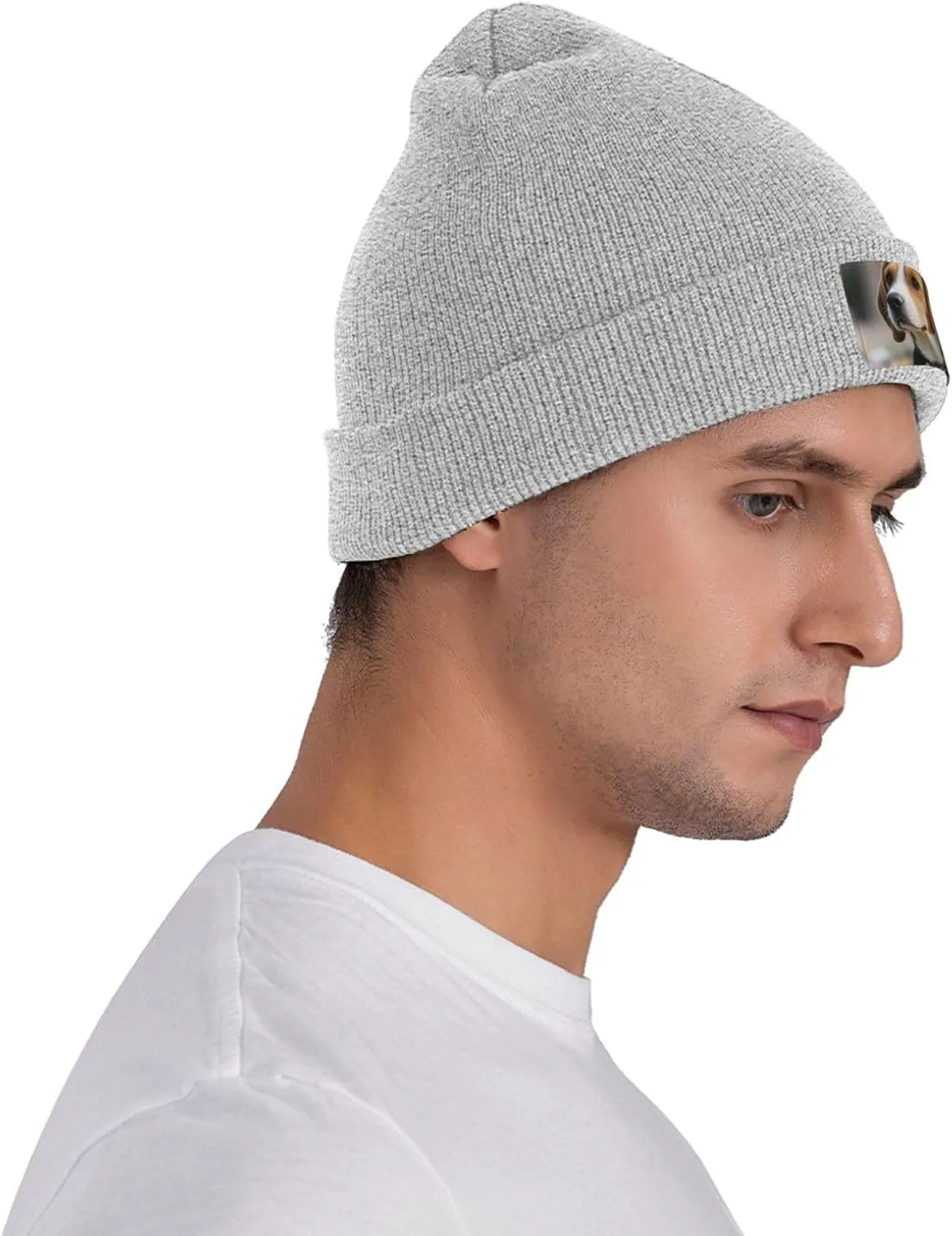 Beanie Hat for Women Men ovely Pet Dog Beagle Knitted Hat Warm Winter Hat