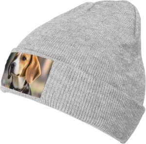 Beanie Hat for Women Men ovely Pet Dog Beagle Knitted Hat Warm Winter Hat