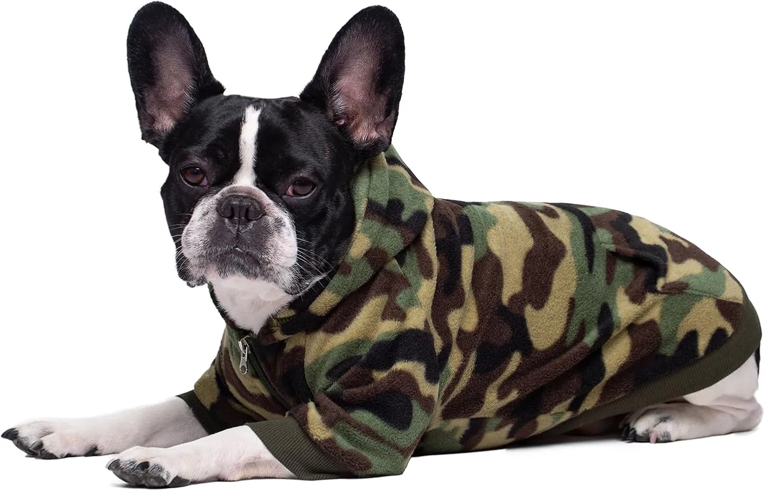 Camo French Bulldog Clothes Dog Hoodie Sweatshirts with Pockets for Small Dogs Puppy Chihuahua Coat Clothing Pet Cat Hoodie Fleece Dog Sweaters Costume