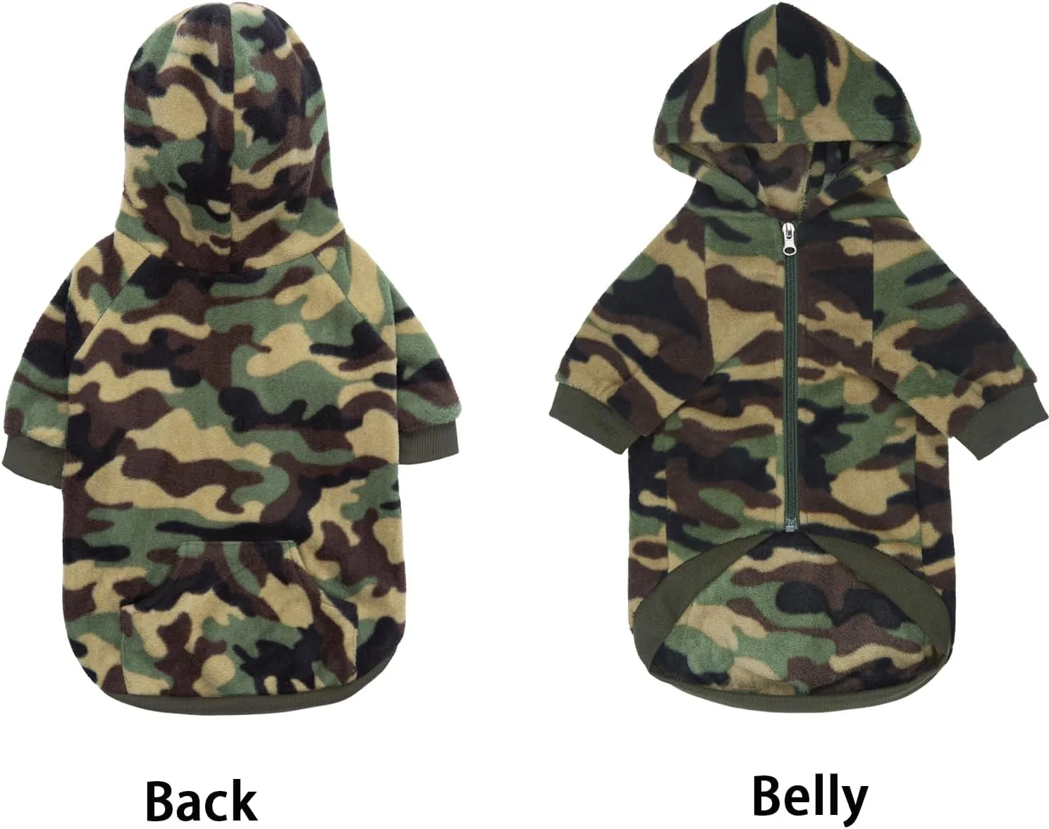 Camo French Bulldog Clothes Dog Hoodie Sweatshirts with Pockets for Small Dogs Puppy Chihuahua Coat Clothing Pet Cat Hoodie Fleece Dog Sweaters Costume