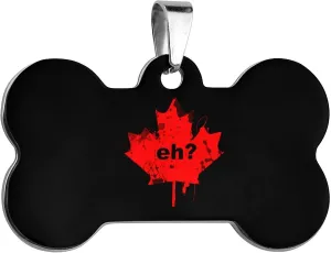 Canada Eh Dog Tags for Pets Personalized Cute Dog Name ID Tags Stainless Steel Dog Collar Tag