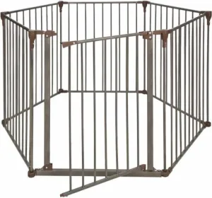 Carlson Pet Convertible Metal Yard Pet Playpen and Gate - White - L: 29-52" X W: 2" X H: 32"