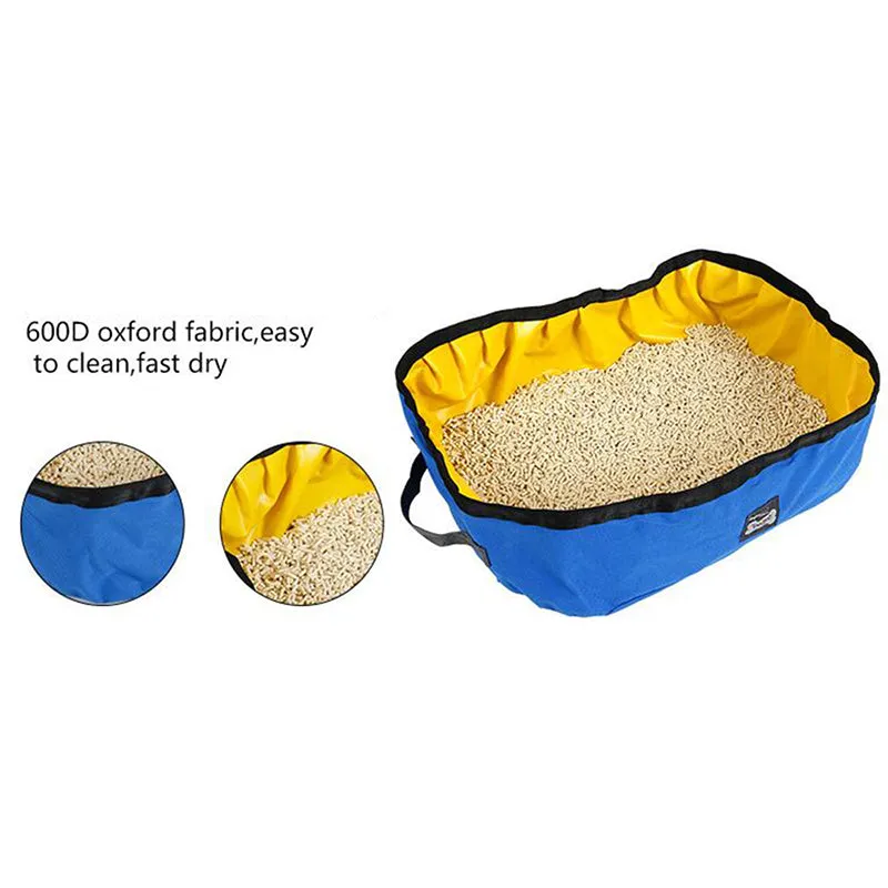Cat Bedpans Portable - Outdoor Cat Litter Box Foldable Travel Cat Litter Pan