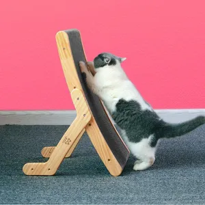 Cat Solid Wood Scratching Board
