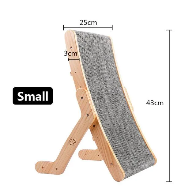 Cat Solid Wood Scratching Board