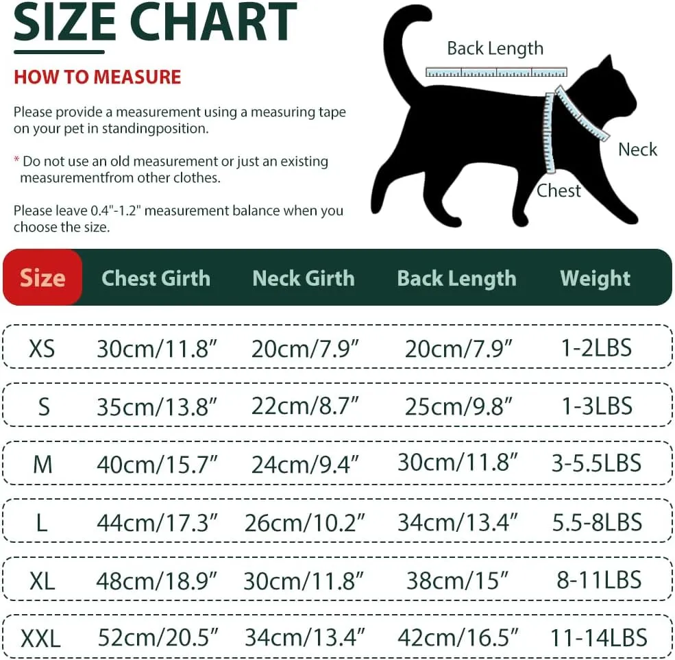 Cat Winter Fleece Jacket with Zipper, Warm Rainbow Fleece Hoodie Fall and Winter, Sphynx Cats Chihuahua Yorkie Puppy Two-Legged Easy to Wear Cat Coat with Zipper (XL (8-11lbs))