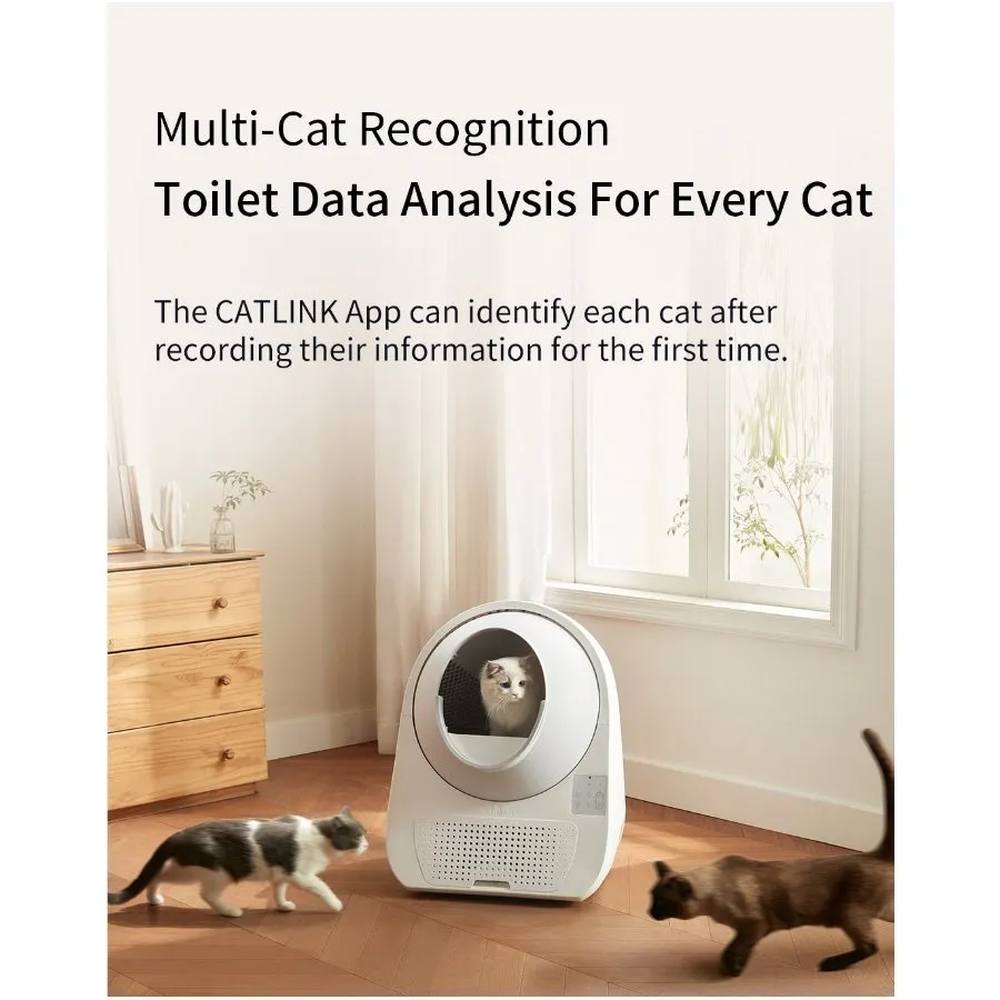Catlink Scooper Self Clean Smart Cat Litter Box Luxury Pro Version White