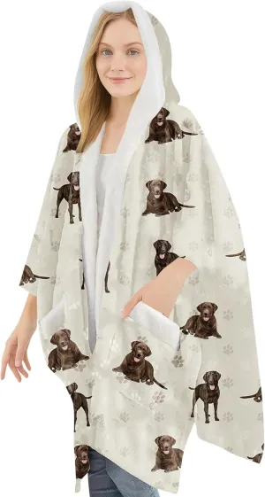 Cozy Sherpa Snugg Wrap for Women - Soft Fleece Blanket Hoodie - 32 Dog and Cat Breeds - Warm Lightweight Gift for Pet Lovers