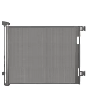 DEAR LOV Retractable Mesh Baby Gate, 33" Tall, Extends up to 55" Wide, Child Safety Gate for Doorways, Stairs, Hallways, Indoor/Outdoor (33"x55", Gray)