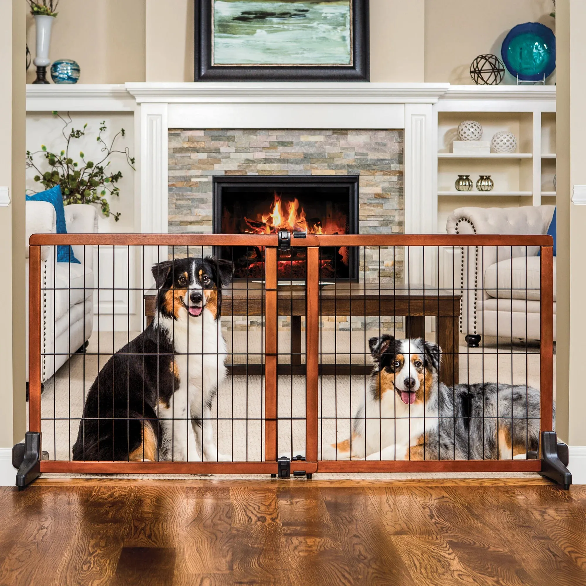 Design Paw Extra Tall Extra Wide Freestanding Pet Gate