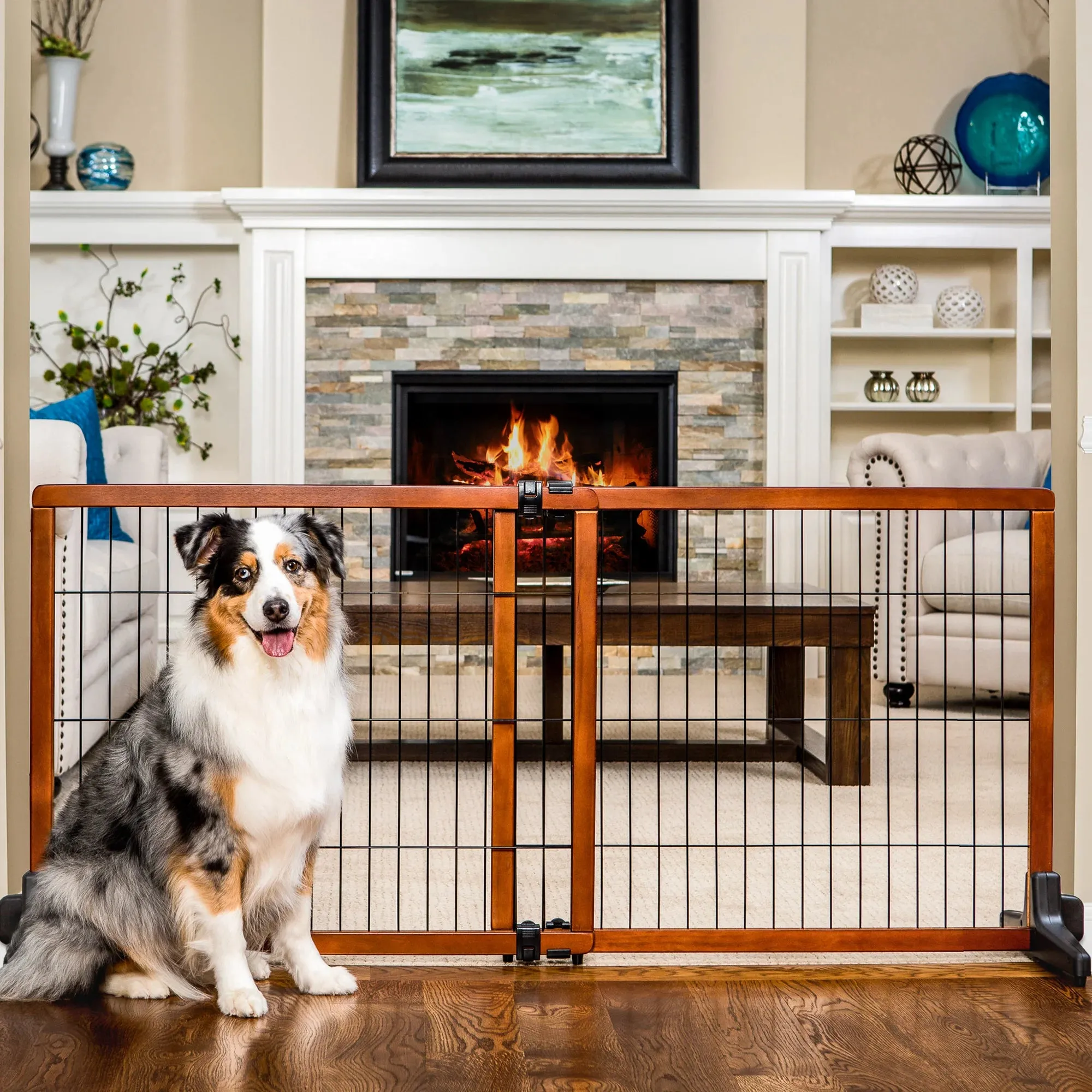 Design Paw Extra Tall Extra Wide Freestanding Pet Gate