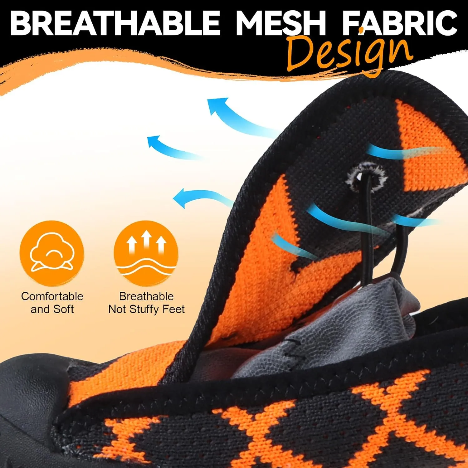 Dog Shoes for Large Small Medium Dogs,Waterproof Dog Boots & Paw Protectors with Breathable Mesh for Summer Hot Pavement,Anti-Slip Dog Booties for Hiking Hardwood Floors Winter Snow (Orange-8)