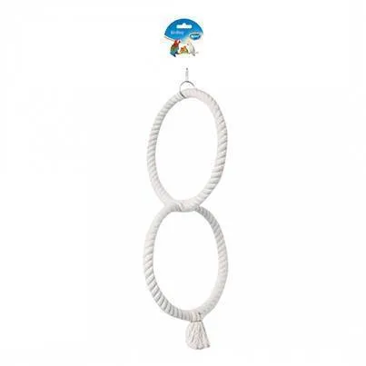 Duvo Birdtoy Parrot Toy 2 White Rings 50cm