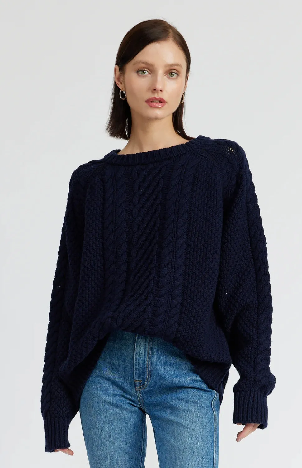 En Saison Spencer Cable Knit Sweater