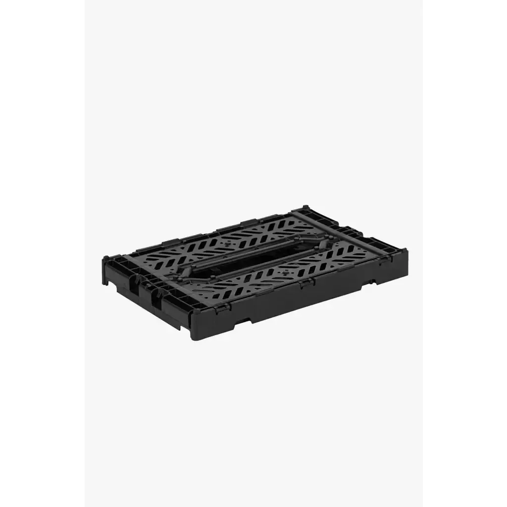 Foldable Storage Bins,Plastic Crate for Storage,Collapsible Crate,Utility Stackable Box Small Black