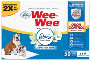 Four Paws Wee Wee Odor Control Pads with Fabreeze Freshness