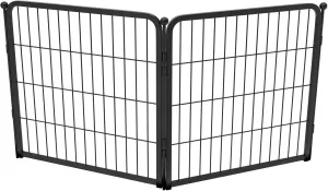 FXW Homeplus Dog Playpen for Indoor Use - Stress-Free and Safe Play, Heavy Duty 24 Inch 2 Panels Dog Pen for Puppies and Small Dogs, BlackPatented