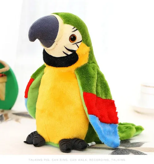 Interactive Talking Parrot Plush Toy with Sounds and Music Fun