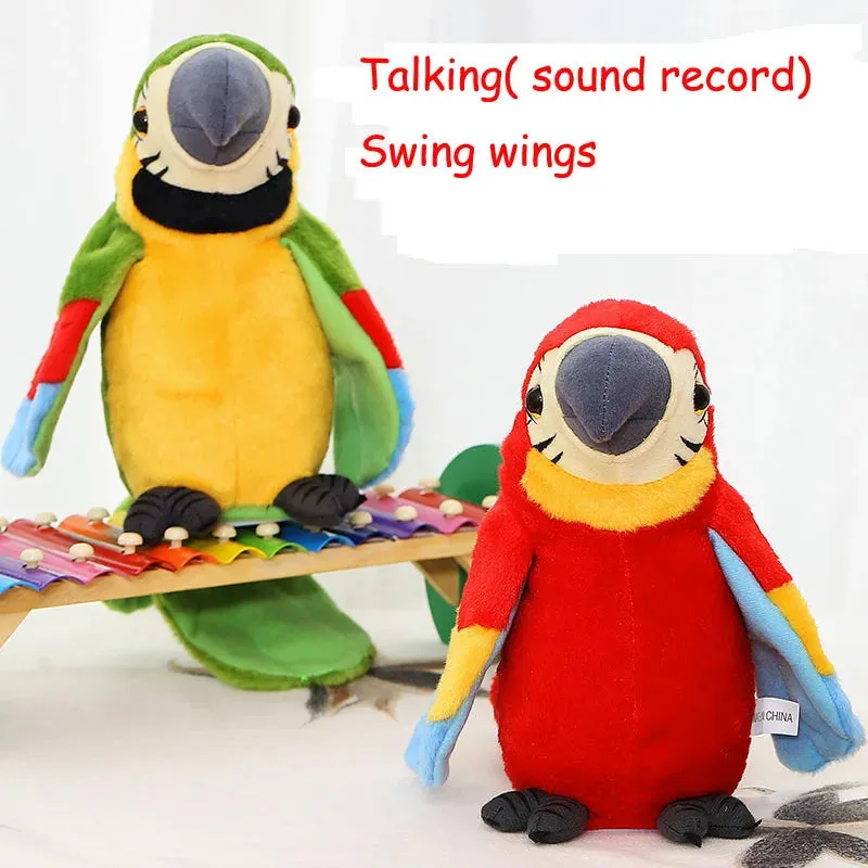 Interactive Talking Parrot Plush Toy with Sounds and Music Fun