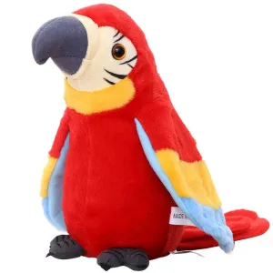 Interactive Talking Parrot Plush Toy with Sounds and Music Fun