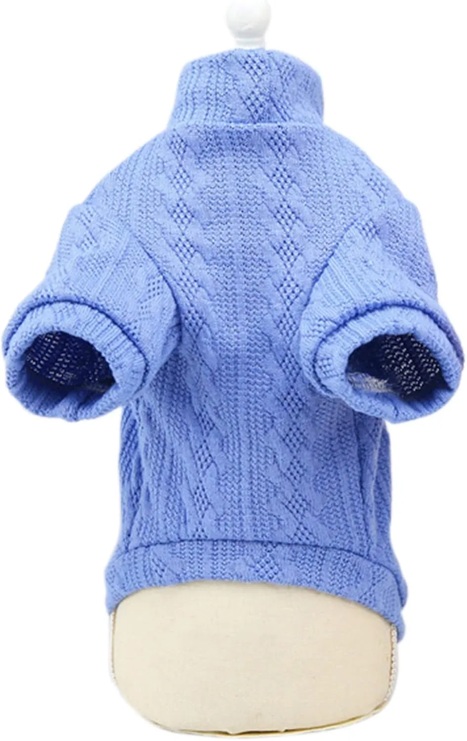Jecikelon Small Knitted Dog Sweater Warm Puppy Winter Clothes Doggie Pullover Sweaters Pet Knitwear (Blue1, X-Small)