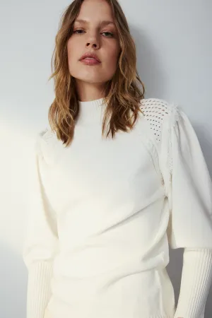 Josie Cable Knit Fringe Sweater