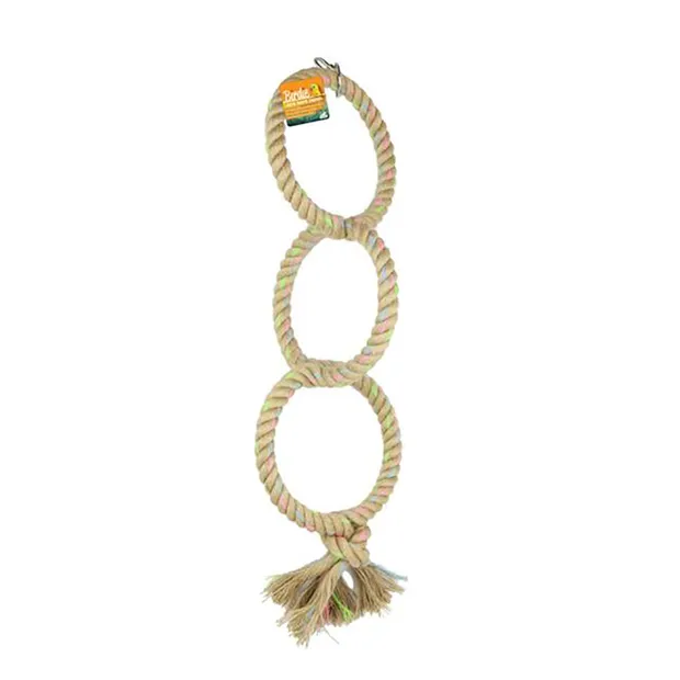 Jute Triple Parrot Triple Ring - 16CM