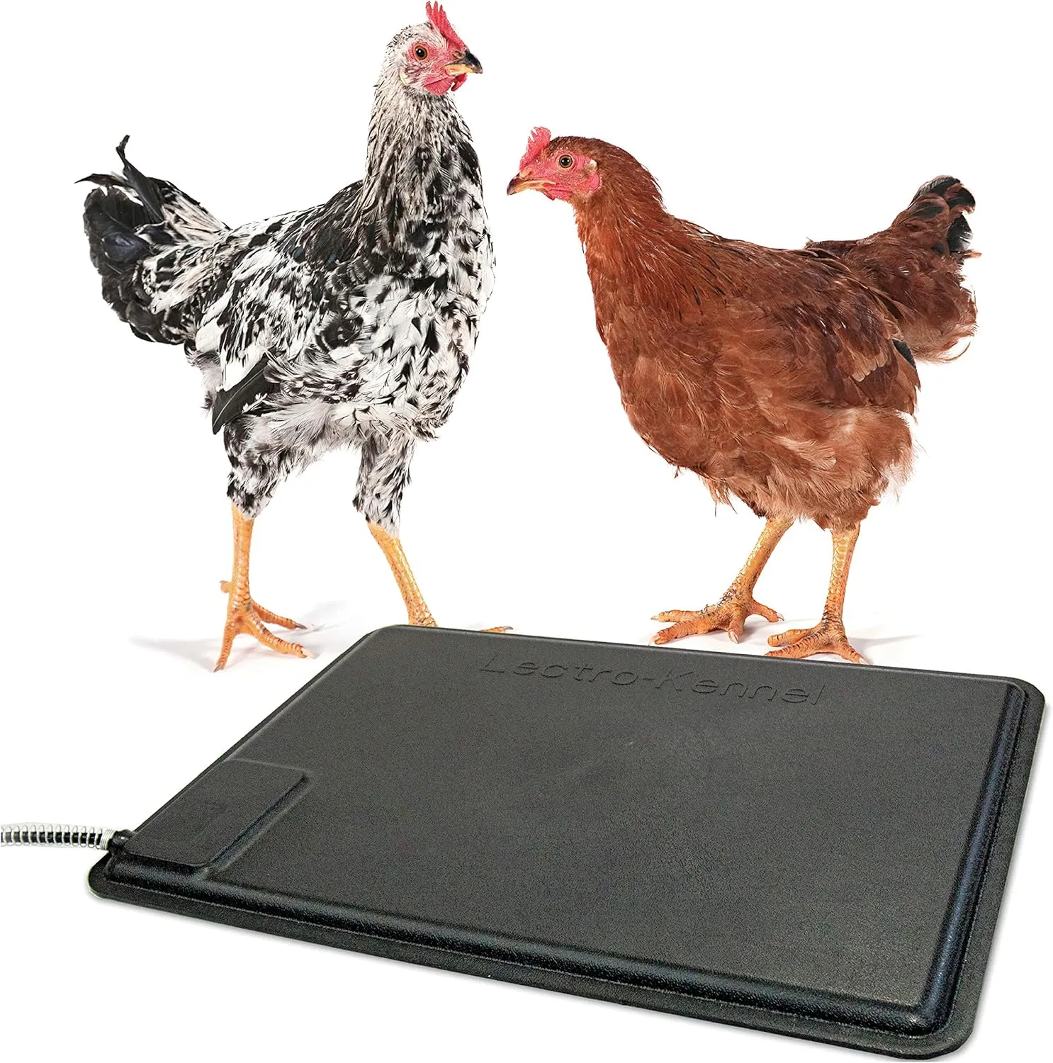 K&H Pet Products Thermo Heated Chicken Pad, Warming Nesting Pad Chicken Coop Accessory, Poultry Chick Heat Lamp Alternative, Automatic Temperature, Safety Listed - Small 12.5 X 18.5in Black 40W