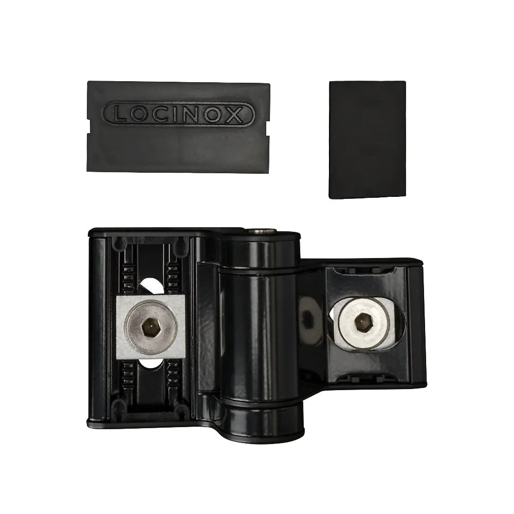 Locinox Puma Compact 2 Way Adjustment 180Deg Surface Mounted Hinge Black 9005