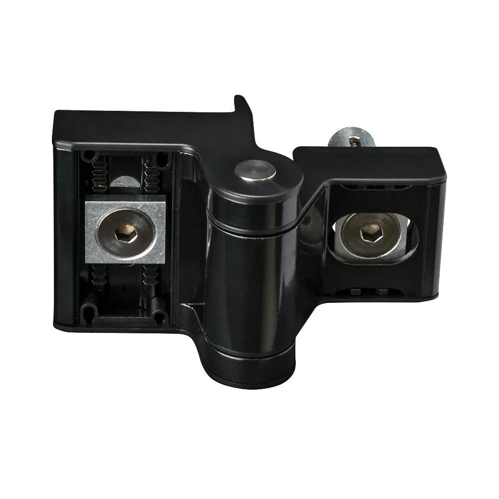 Locinox Puma Compact 2 Way Adjustment 180Deg Surface Mounted Hinge Black 9005