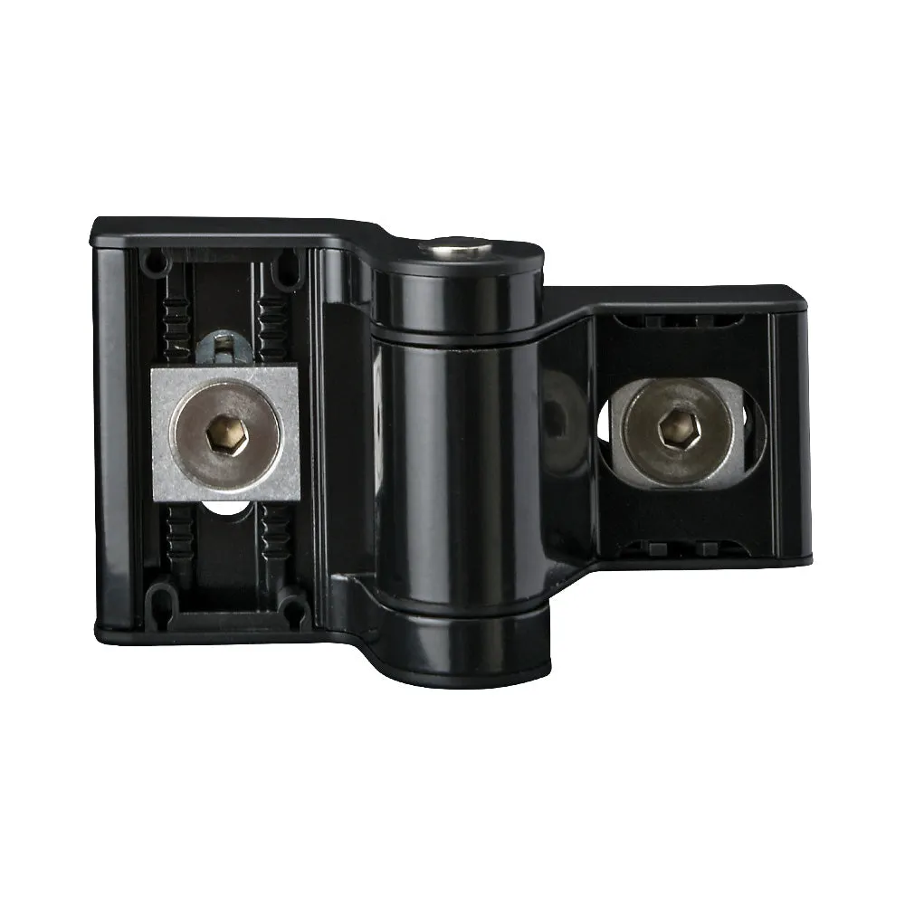 Locinox Puma Compact 2 Way Adjustment 180Deg Surface Mounted Hinge Black 9005