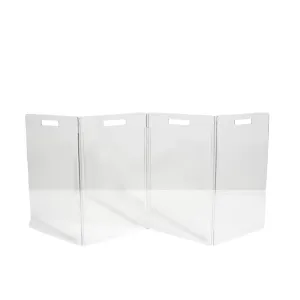 Low Clear Freestanding Zig Zag Pet Gate