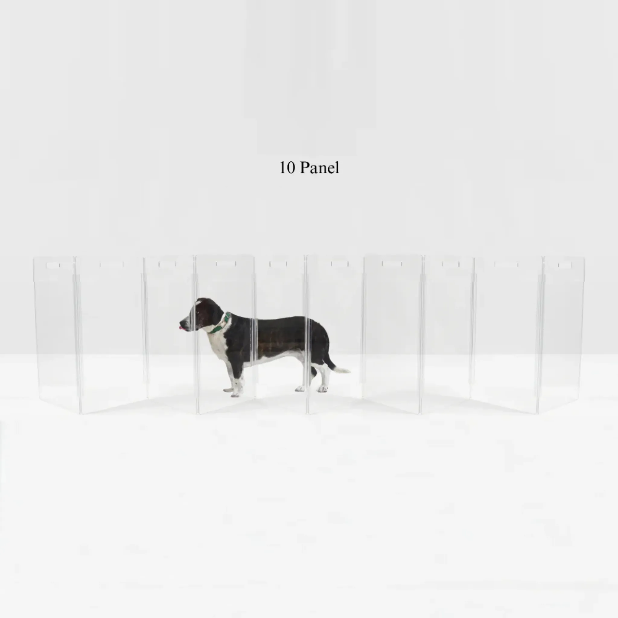 Low Clear Freestanding Zig Zag Pet Gate