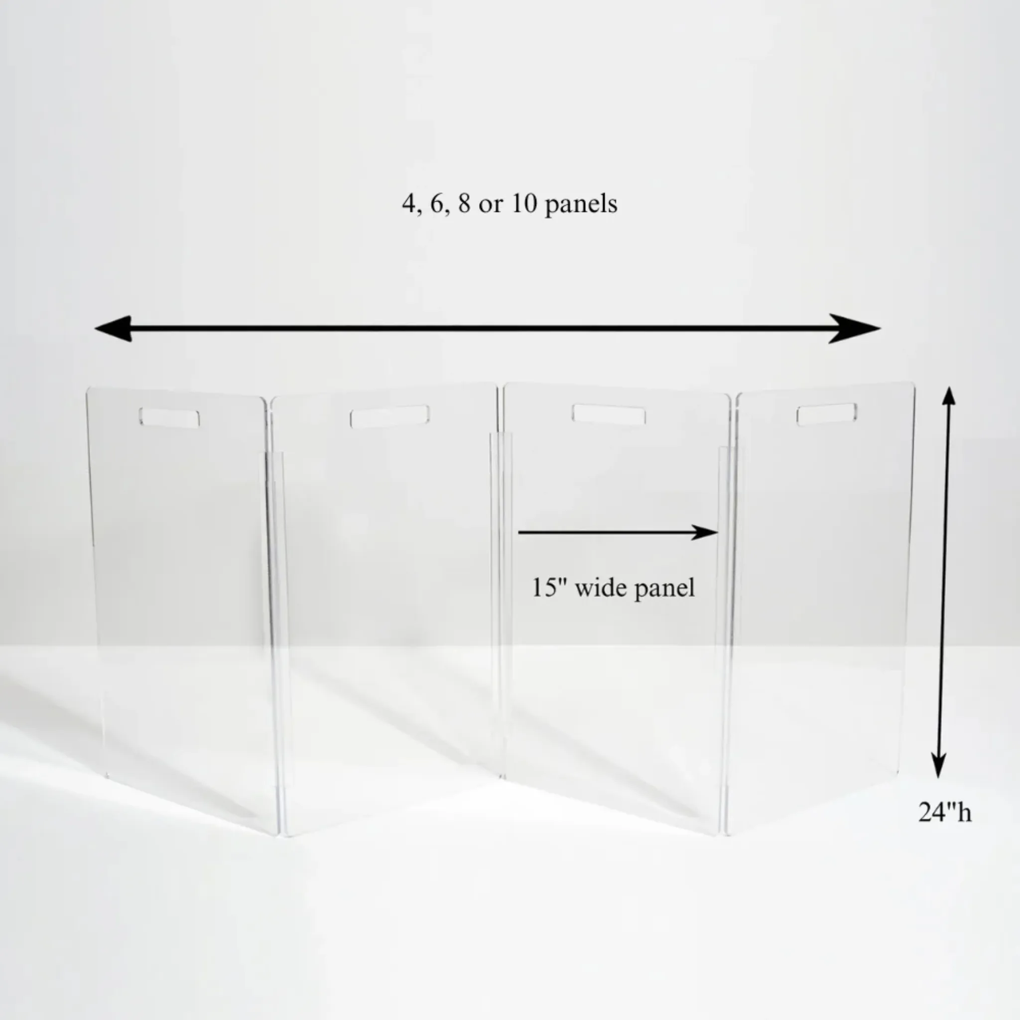 Low Clear Freestanding Zig Zag Pet Gate