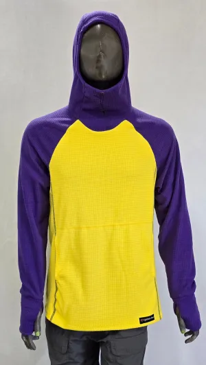 Men's Hoodie - Yellow w/ Purple sleeves & hood