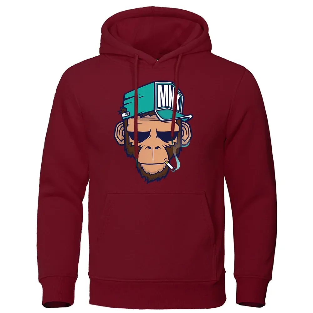 Men's Warm Hip Hop Fleece Streetwear Hoodie