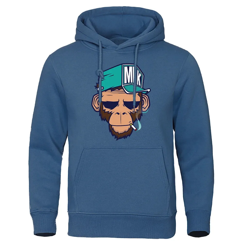 Men's Warm Hip Hop Fleece Streetwear Hoodie